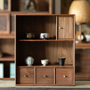 Three-tier, four-drawer cabinet